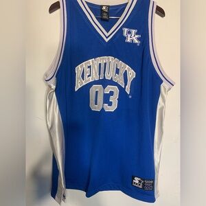 STARTER vintage Blue and White Kentucky 03 Jersey NCAA final four March Madness